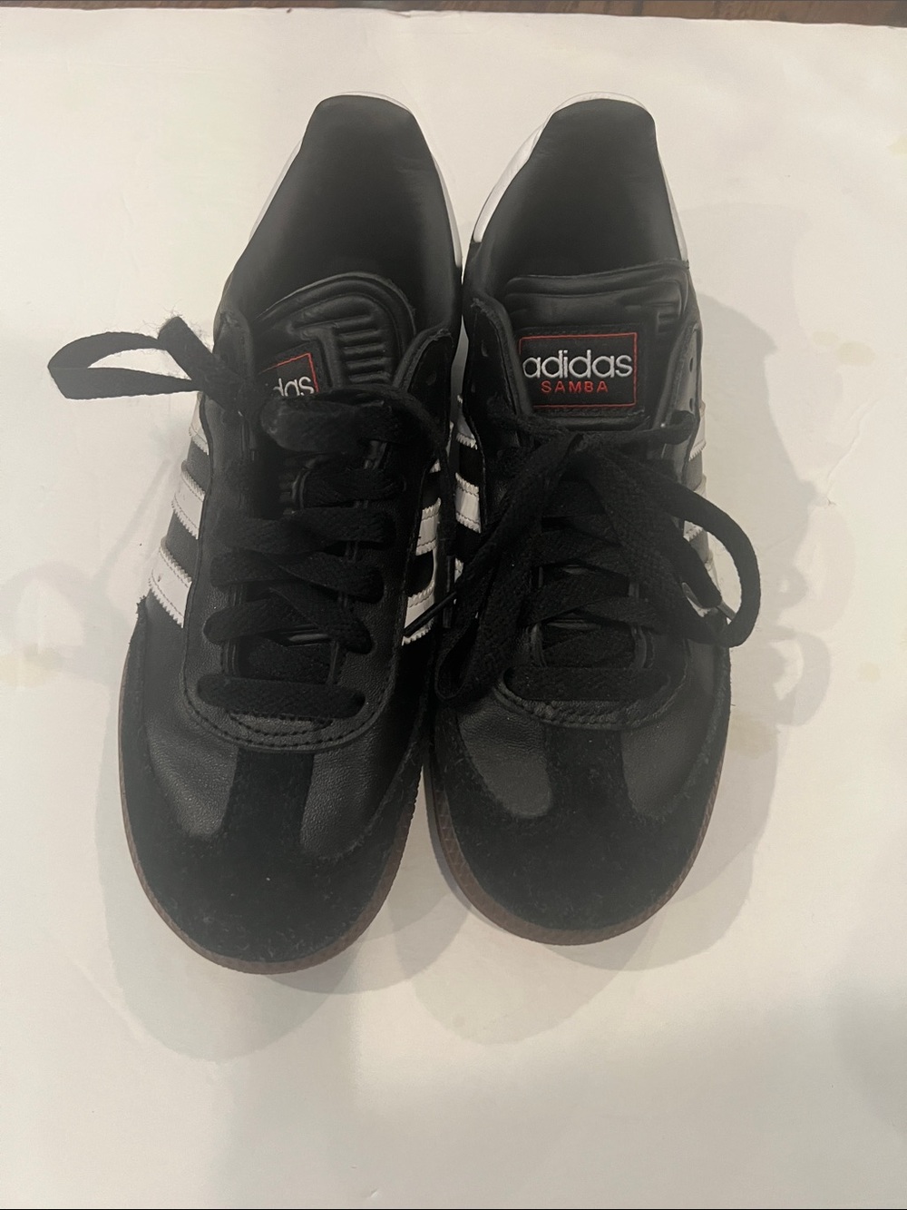 adidas Black and White Samba Sneakers for kids